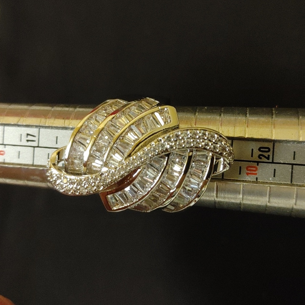 New cz. Statement sterling silver ring